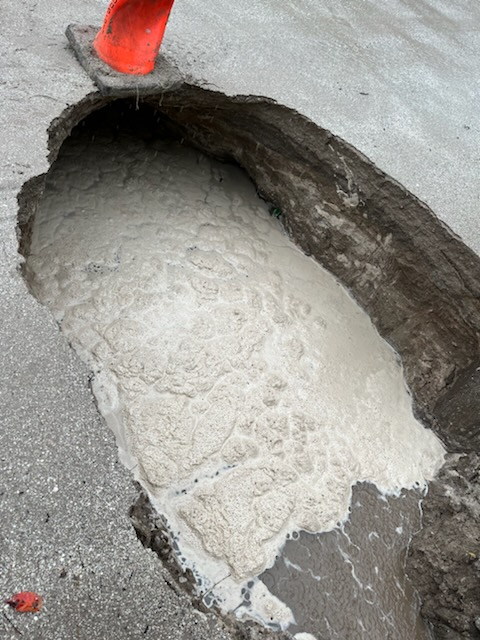 picture of large pothole